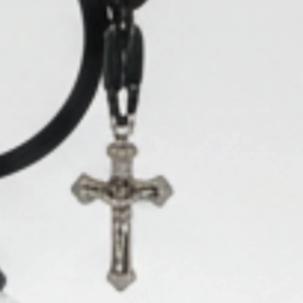 Beaded Handcrafted Keychain/bag charm w/cross charm. Brand new. Handcrafted.